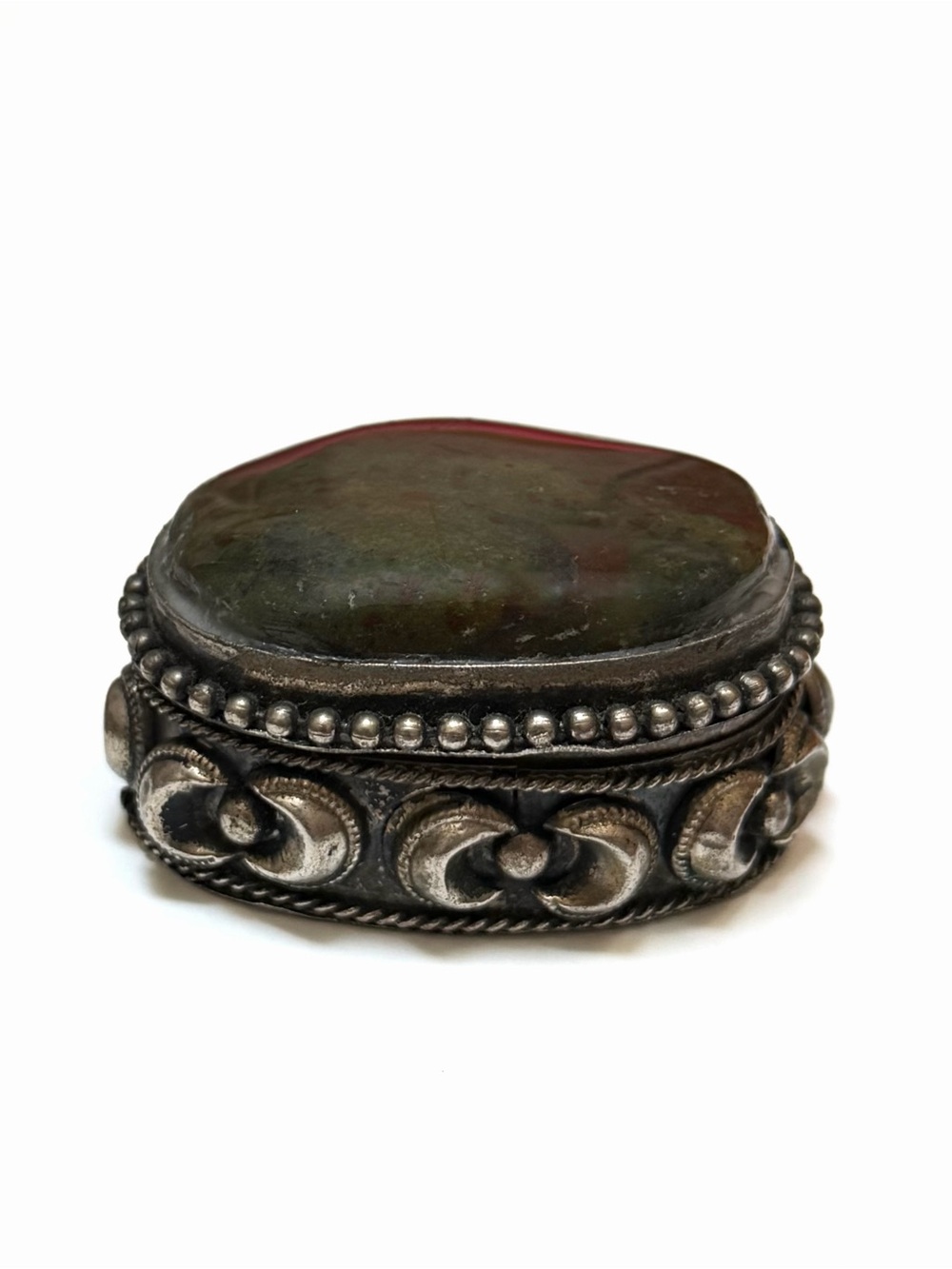 Petite Vintage Trinket Box Bloodstone Egypt